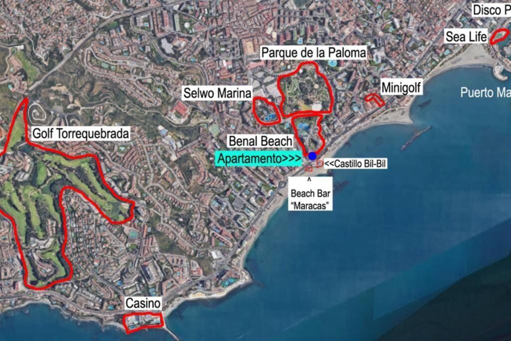 Estudio En Benalbeach, Vistas Mar, Primera Linea Playa 贝纳尔马德纳 外观 照片